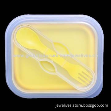 Nip silicone collapsible lunch box with utensil